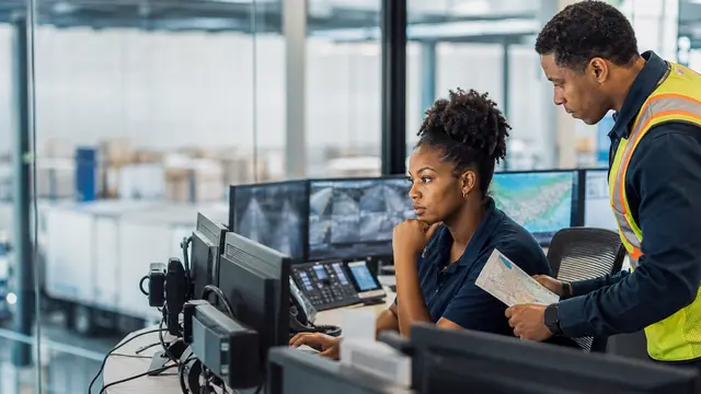 Young South African operations professionals coordinating logistics
