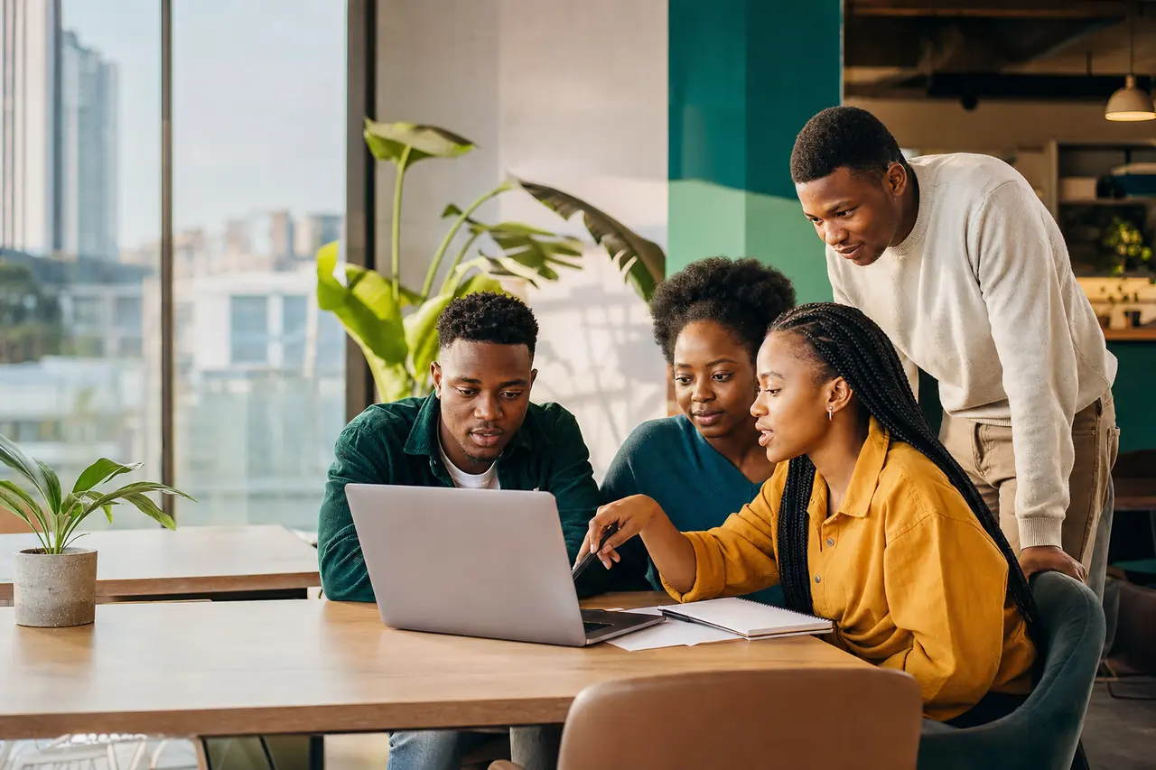 Young South African graduates preparing for an internship application